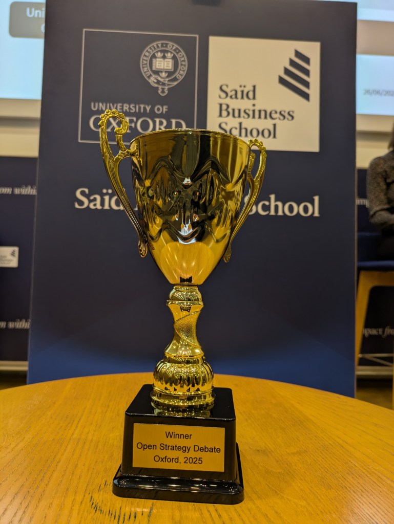 Debate Trophy at Open Strategy Workshop 2025 in Oxford